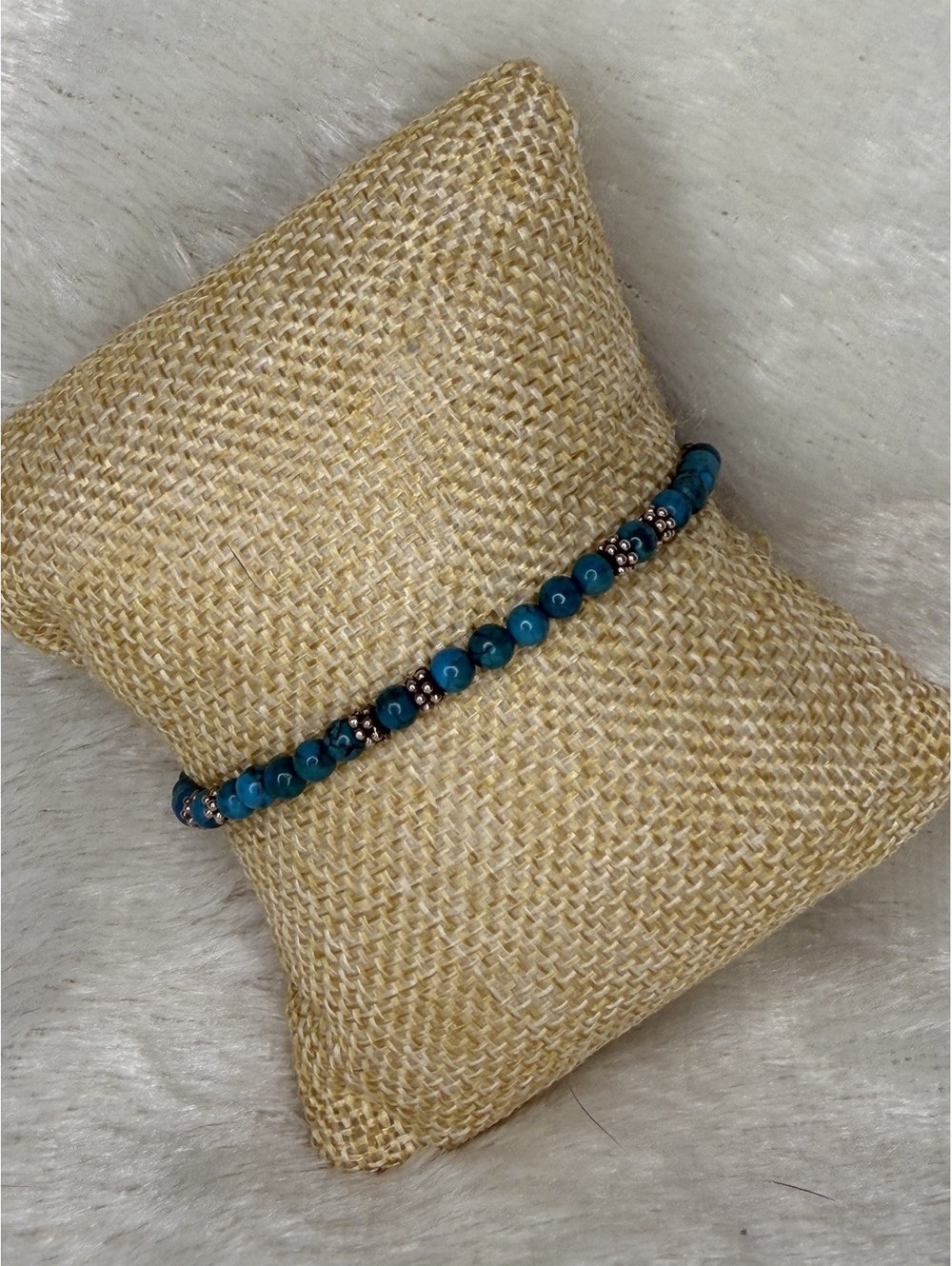 Vintage Silpada 925 Silver Turquoise Beaded Bracelet 2003 Catalog